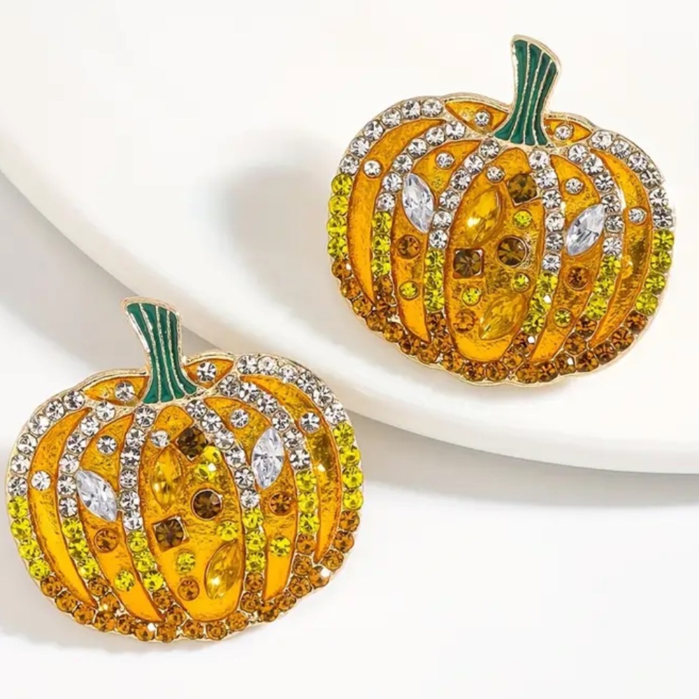 Pumpkin Sparkling Earrings